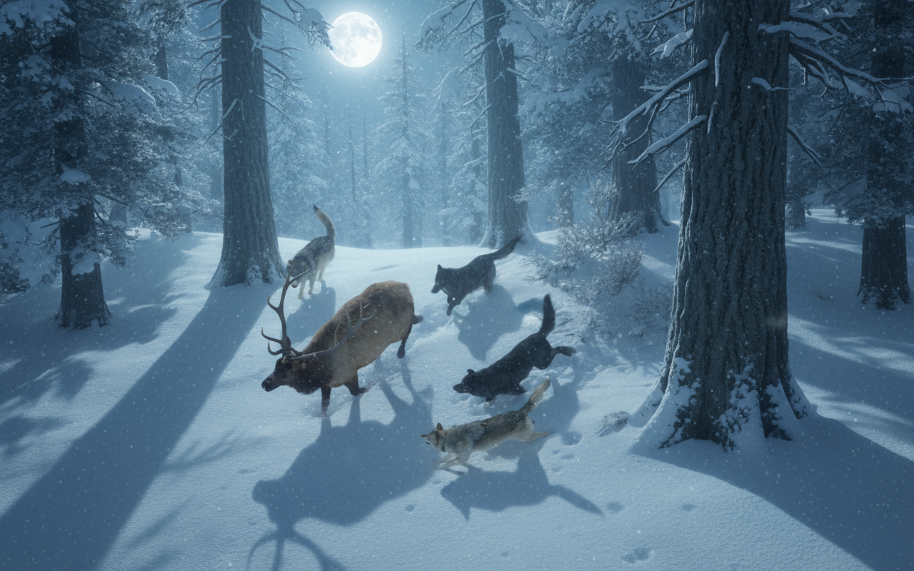 Wolf Pack Hunting