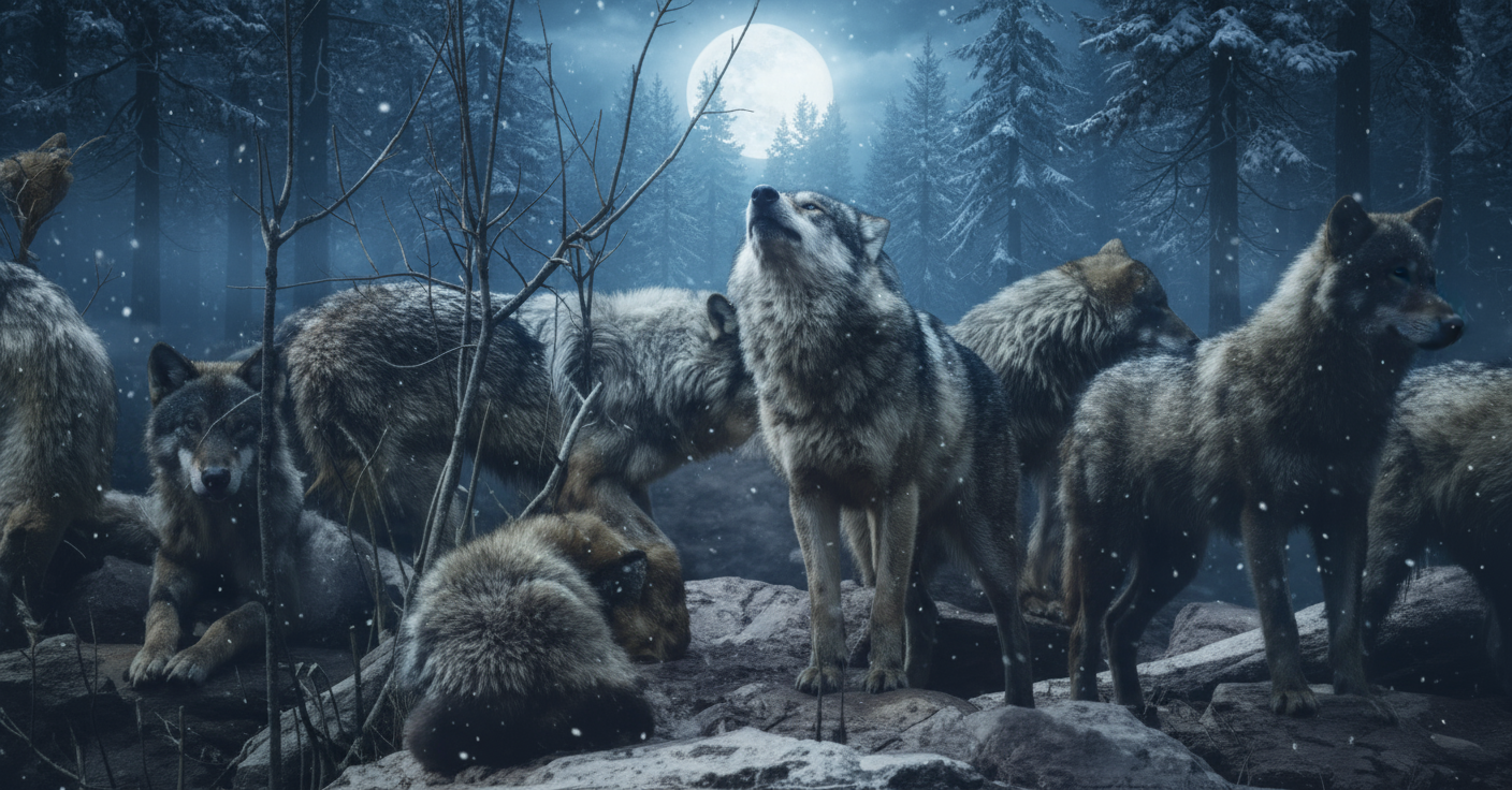 Pack Roles and Hierarchy During Nocturnal Hunts