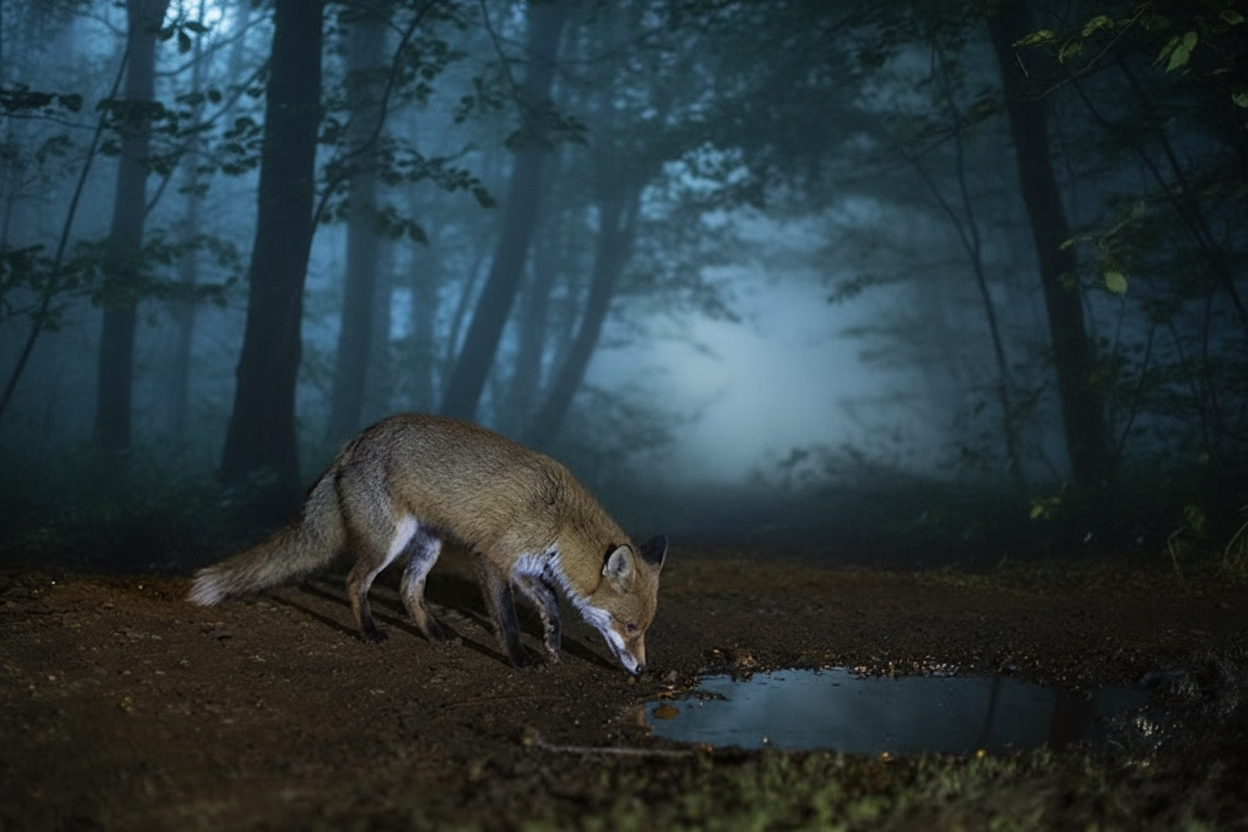 Fox Behaviors After Dark