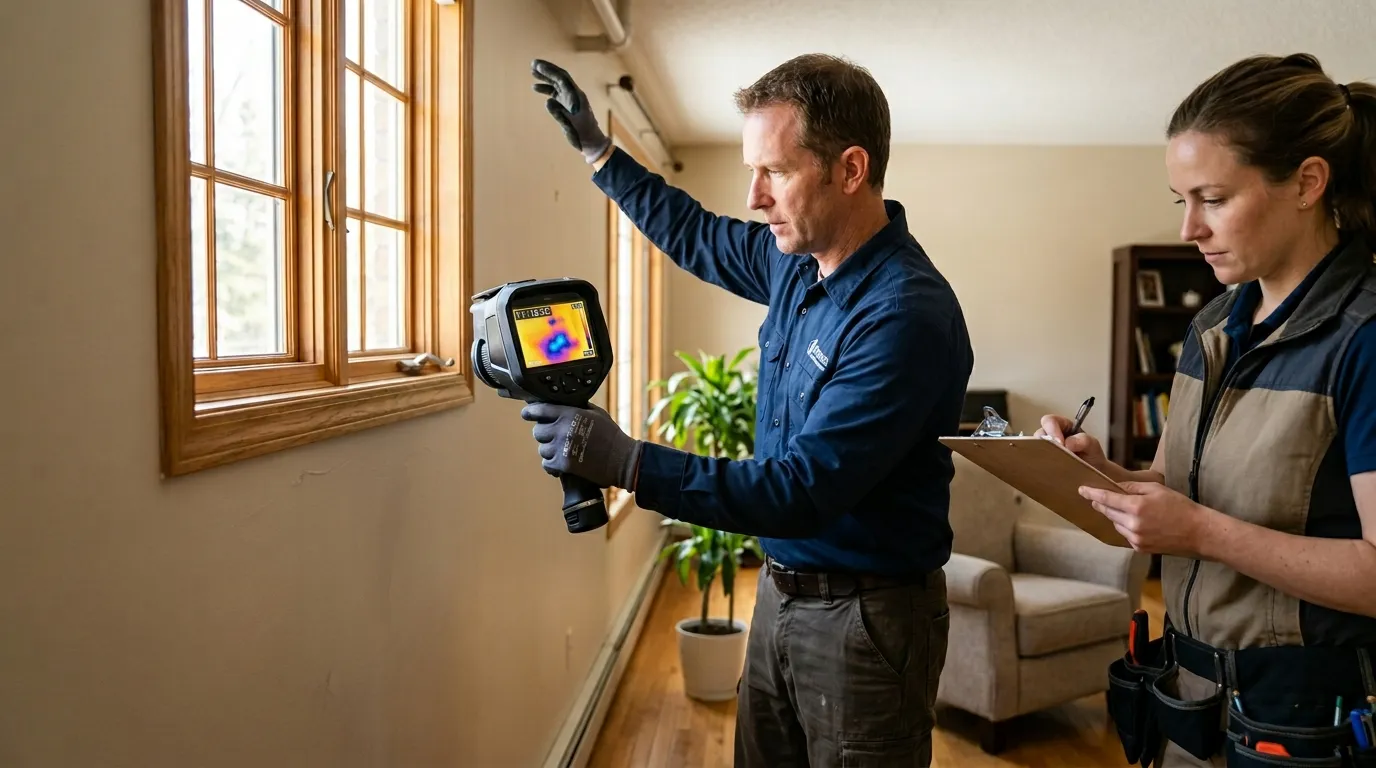 detecting hidden moisture & mold risk — thermal moisture detection
